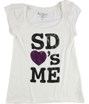Heritage 1981 Womens S.D Love’s Me Graphic T-Shirt in White