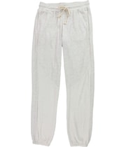 Project Social T Womens Drawstring Straight Leg Relaxed Lounge Casual Pants in Light Gray