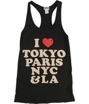 Scratch Womens I Heart Tokyo Racerback Tank Top in Black