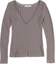 Project Social T Womens Striped Long Sleeve Graphic T-Shirt