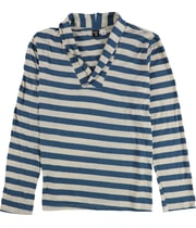 BDG Womens Striped V-Neck Cowl Pullover Sweater