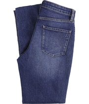 Articles of Society Womens Distressed Straight Leg Relaxed Jeans, view 2