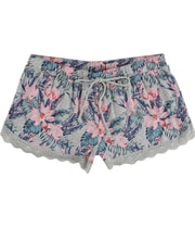 Cozy Zoe Womens Flowers And Flamingos Pajama Shorts