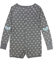 Cozy Zoe Womens Cats & Polka Dots Bodysuit, view 2