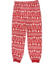 PatPat Mens Reindeer and Snowflake Print Pajama Set, view 4