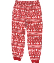 PatPat Mens Reindeer and Snowflake Print Pajama Set, view 5