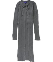 Aeropostale Womens Tie Neck Cardigan Sweater in Gray