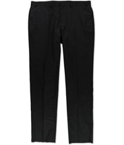 Marc New York Mens Solid Flat Front Straight Leg Dress Pant Slacks in Black