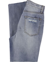 DSTLD Womens Raw Hem Relaxed Straight Leg Boyfriend Jeans, view 2