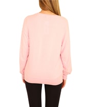 Dream Scene Womens Cotton Rose All Day Sweatshirt in Pink, image 3 of 4