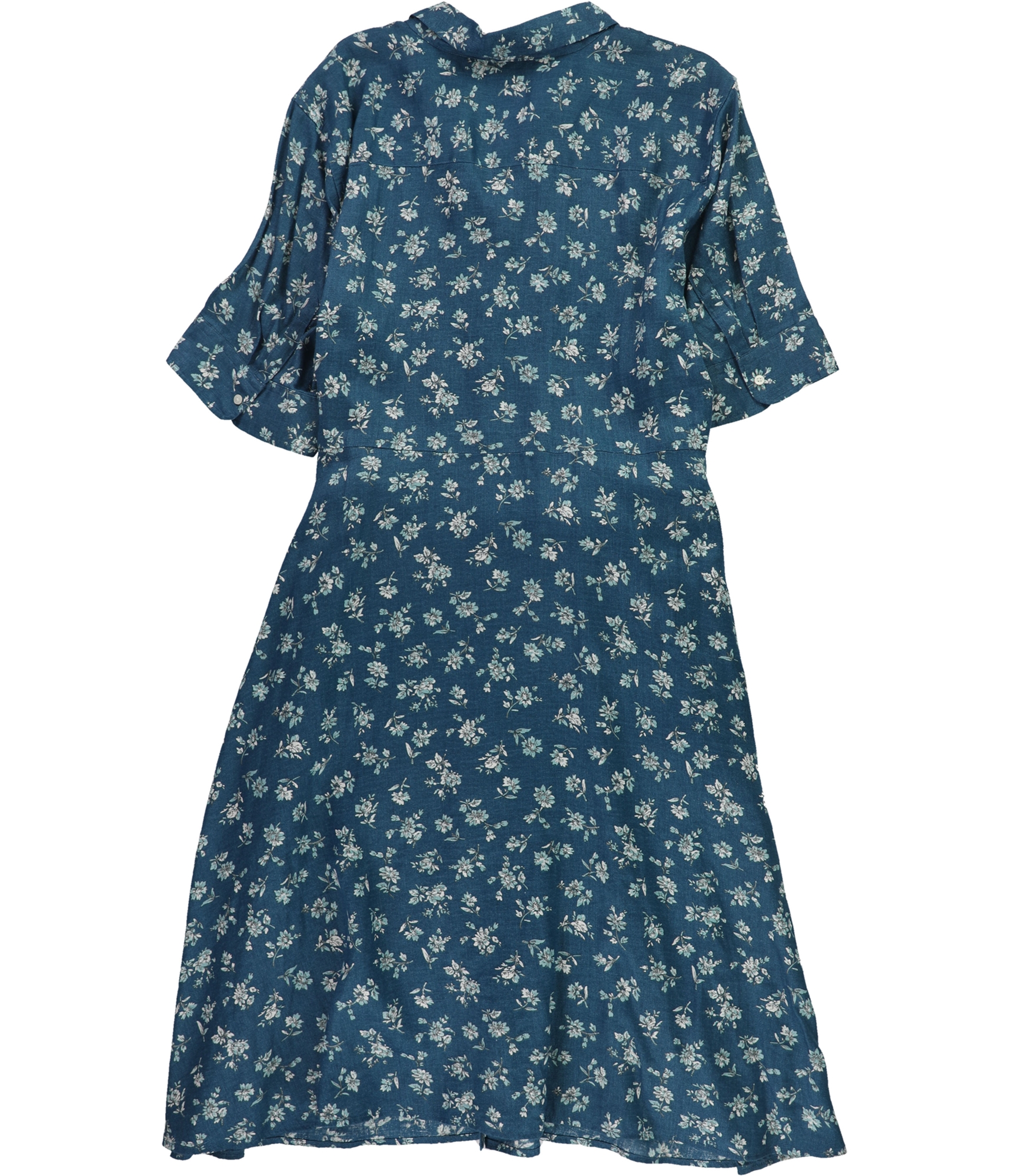 ralph lauren t shirt dress womens Lauren Ralph Lauren Plus Size Tie-Front Floral Linen Shirtdress - Indigo Multi