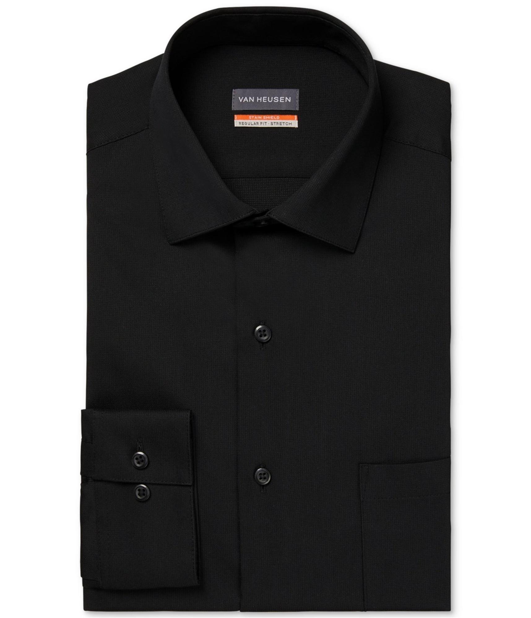 Van Heusen Mens Stain Shield Button Down Dress Shirt