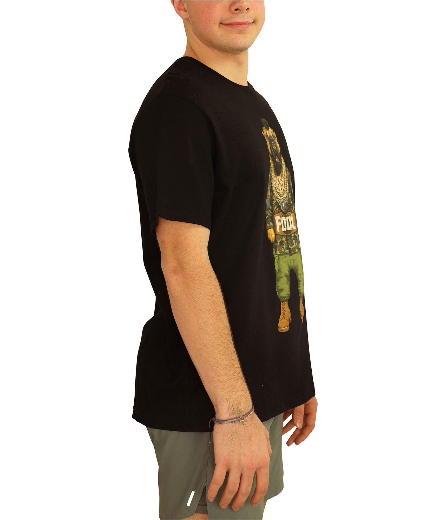 Elevenparis Mens Fool Dog Graphic T-Shirt