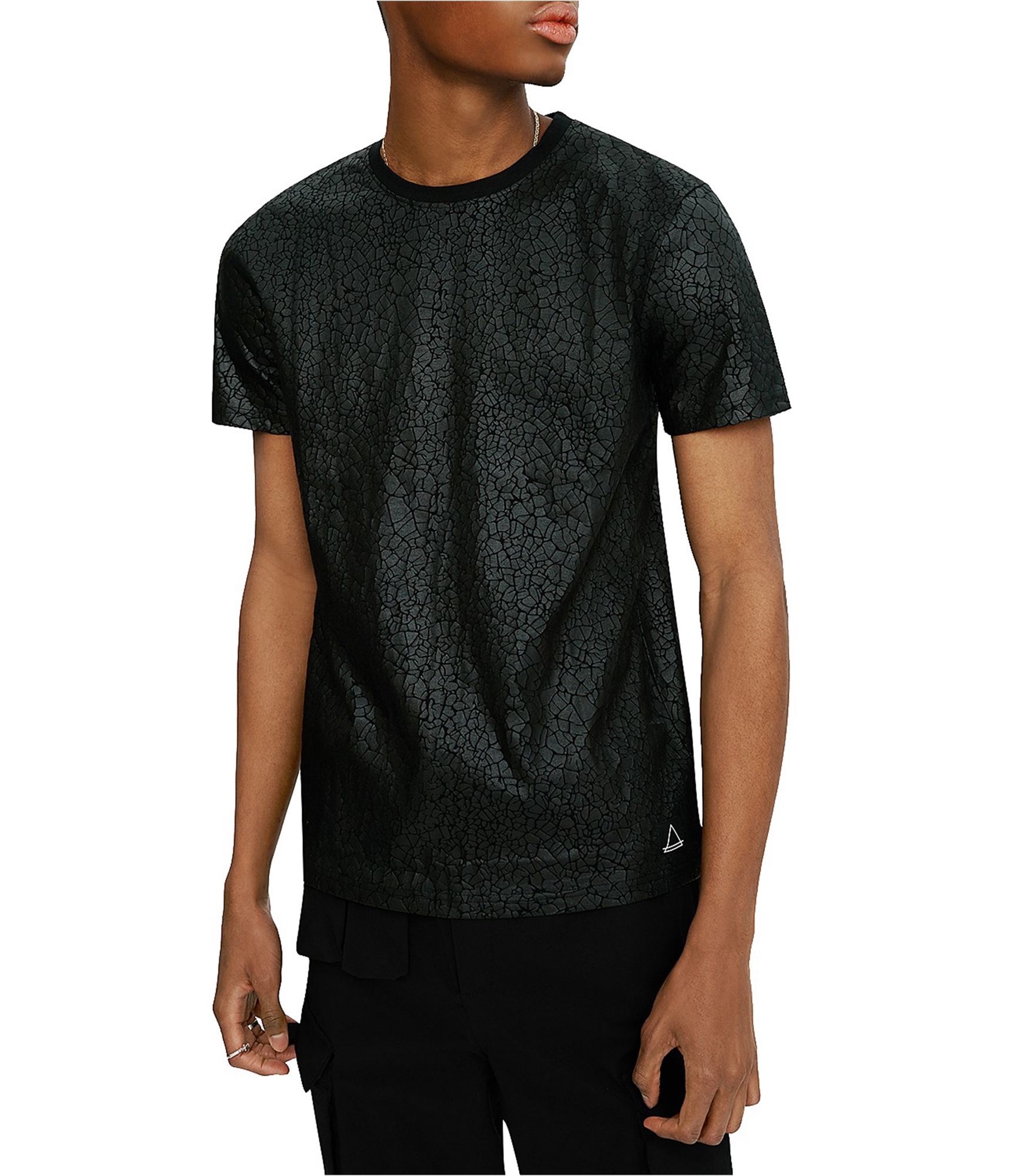 Elevenparis Mens Crackle Graphic T-Shirt