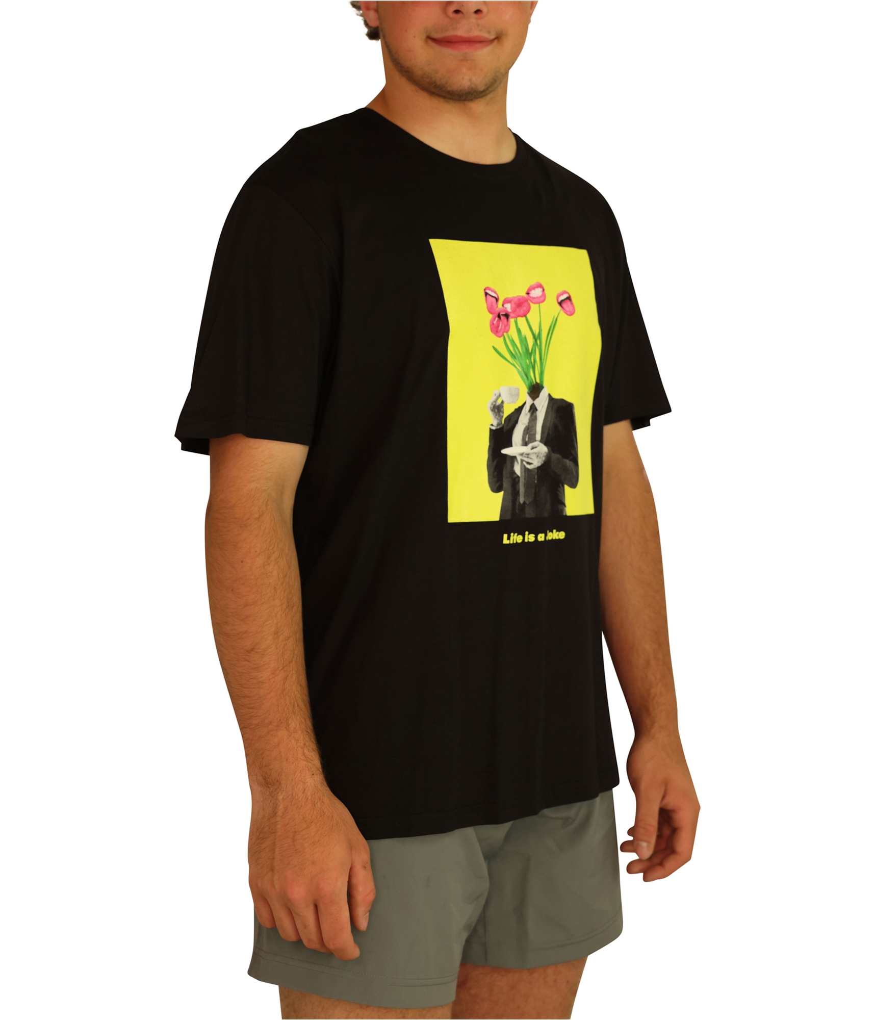Elevenparis Mens Life Is A Joke Graphic T-Shirt