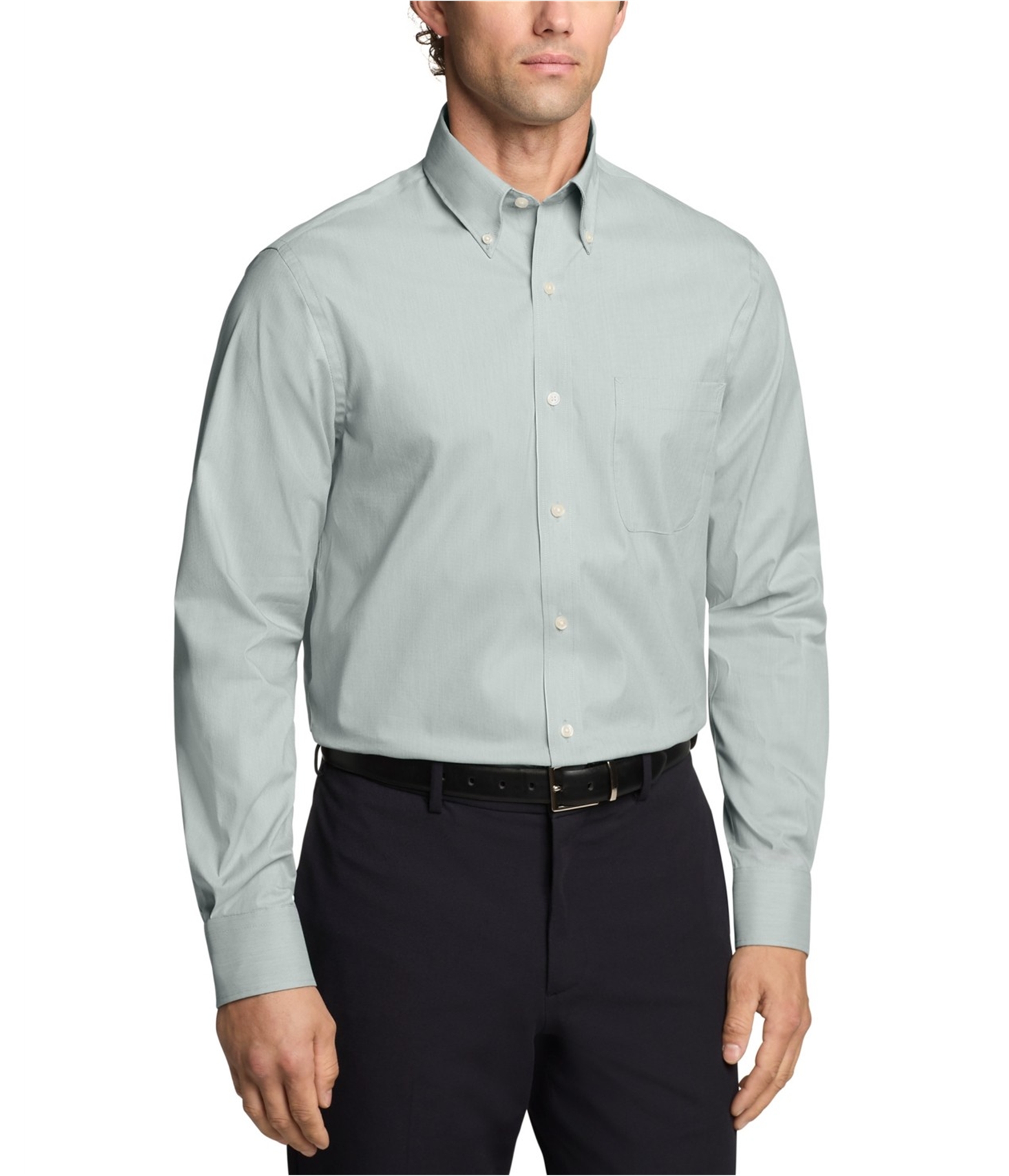 Tommy Hilfiger Mens Wrinkle Resistant, Stretch Button Down Dress Shirt