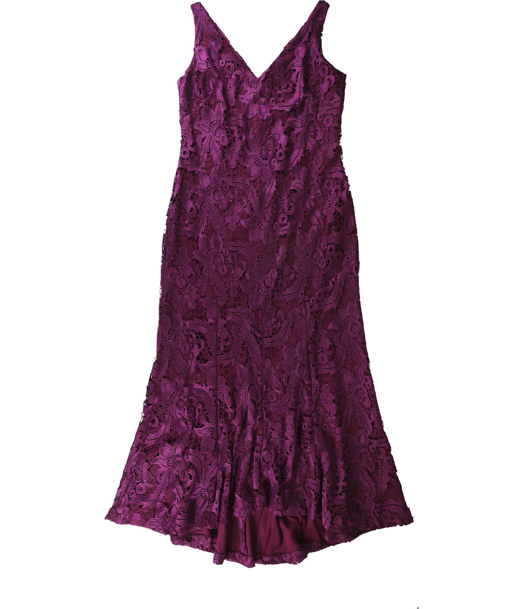 ralph lauren purple lace dress Lauren Ralph Lauren Lace-Trim Bell Sleeves Purple Dress Size 4 Classic  Elegant