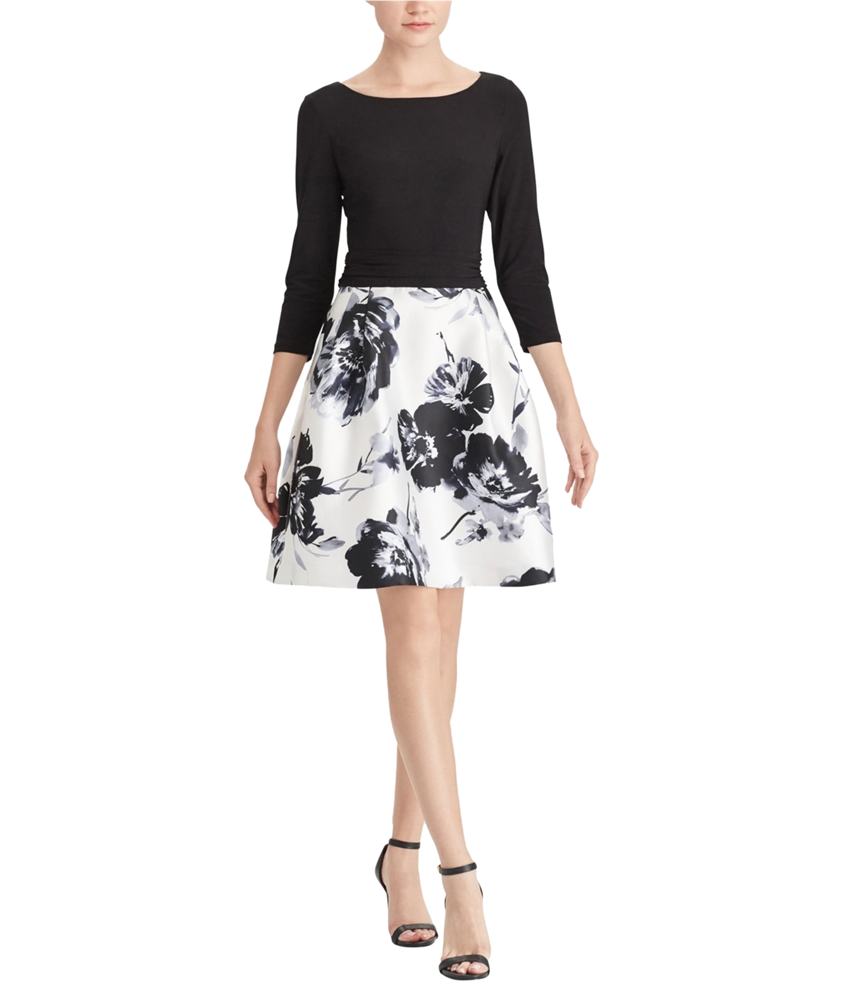 american living black and white dress American Living Black and White Sheath Dress
