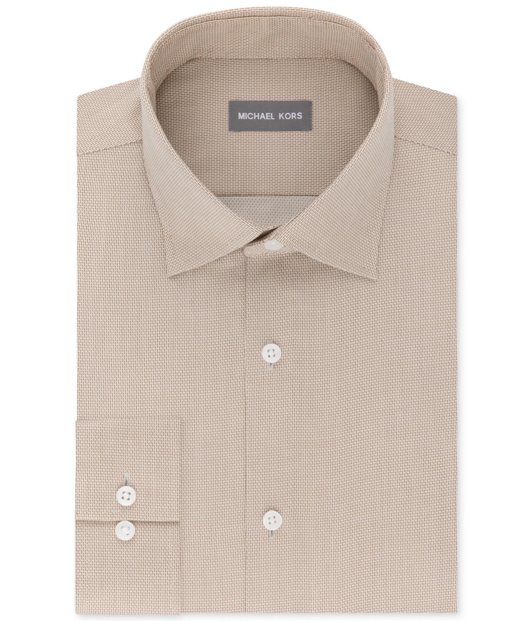 Michael Kors Mens Airsoft Stretch Button Down Dress Shirt