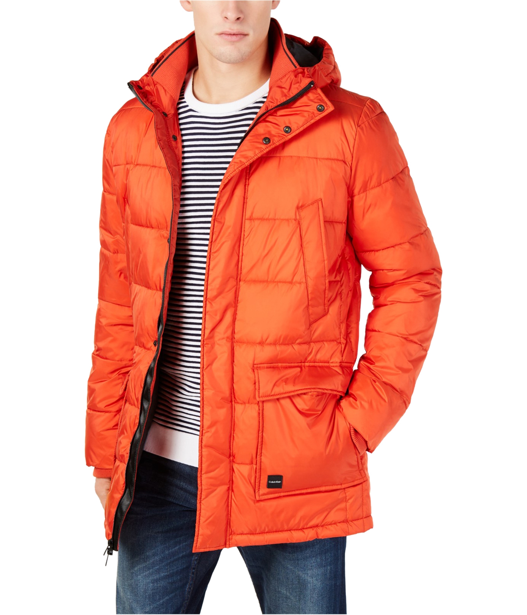 Calvin Klein Mens Winter Hooded Puffer Jacket - Picture 3 of 3
