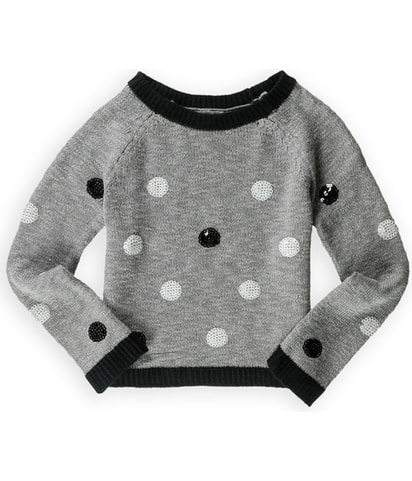 Polka Dot Sequin Knit Sweater