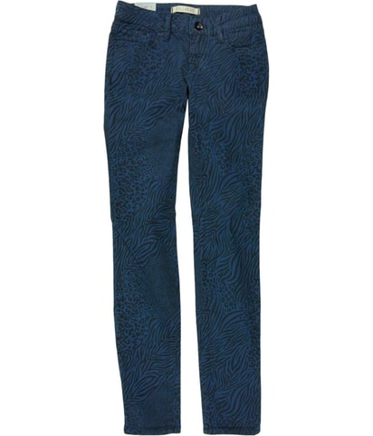 Low Rise Animal Tapered Skinny Jeans