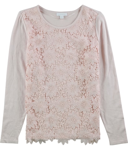 Lace Front Pullover Sweater