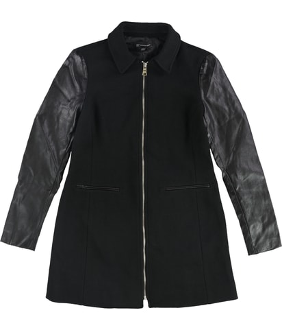 Faux Leather Sleeve Jacket