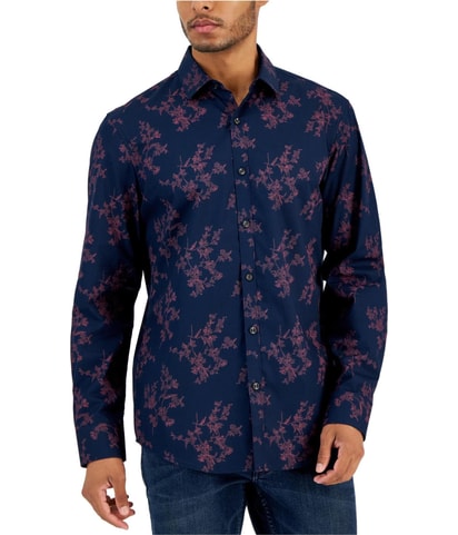 Dotted Floralprint Button Up Shirt
