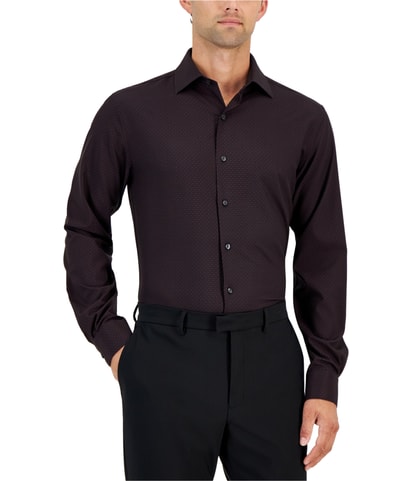 Stretch Geo Print Button Down Dress Shirt