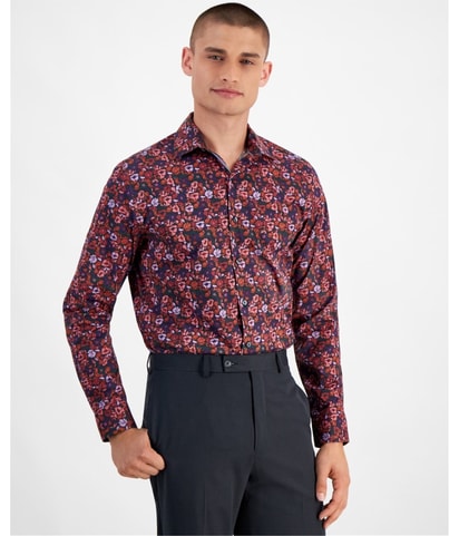 Slim Fit Floral Button Up Shirt