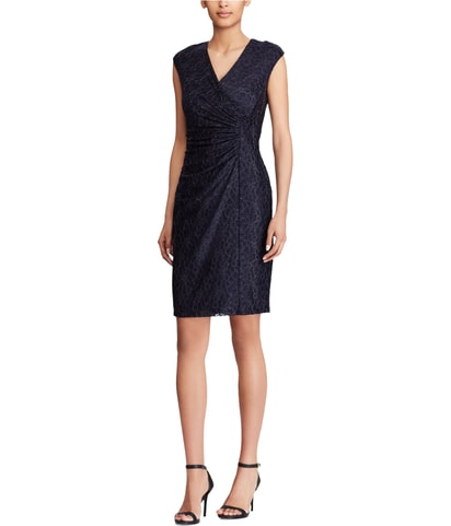 Metallic Lace Shift Dress