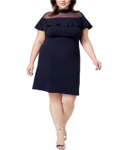 Illusion Flounce Dress