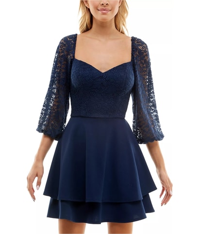 Lace Mini Fit & Flare Dress