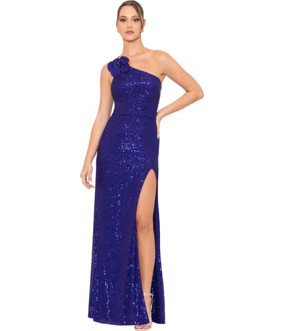 Sequined Evening Sheath Dress