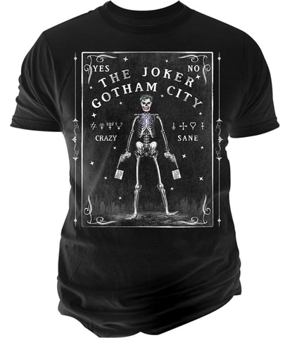 Joker Skeleton Tarot Graphic T-Shirt
