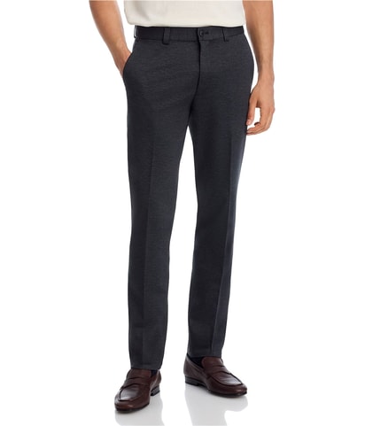 Melange Jersey Straight Leg Slim Dress Pants