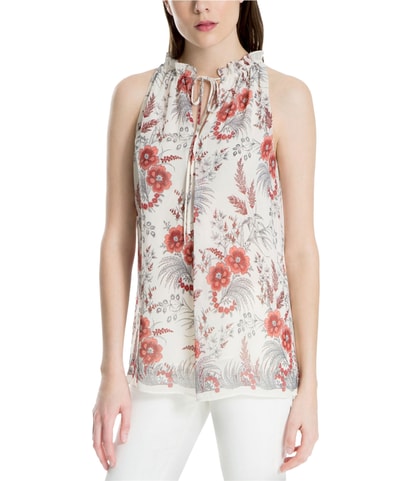 Ruffled Trim Knit Blouse