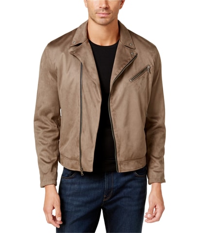 Faux Suede Motorcycle Jacket