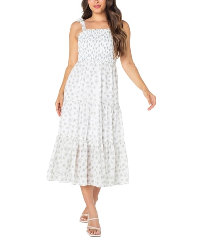 Smocked Midi Dress
