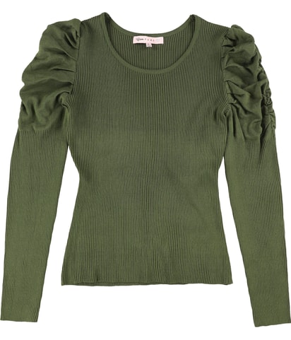 Scoop Neck Puff Shoulder Shell Blouse