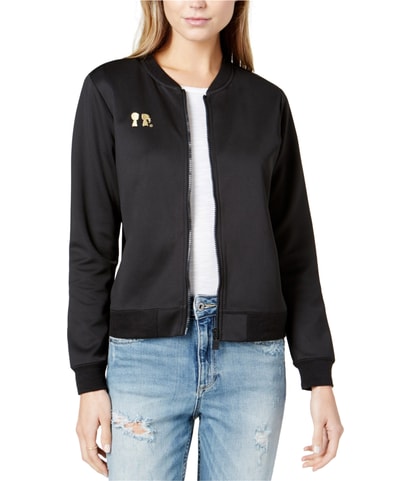 Embroidered-Logo Bomber Jacket