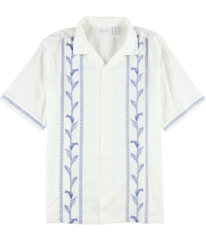 Embroidered Leaf Button Up Shirt