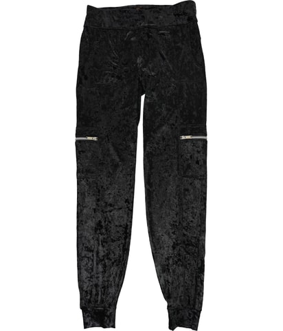 Crushed Velvet Straight Leg Jogger Casual Pants