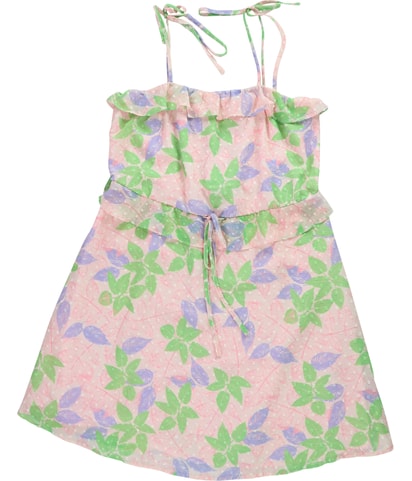 Floral Tie Strap Mini Dress