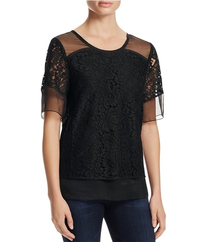 Sheer Lace Shell Blouse