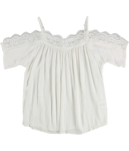Kingston Grey Lace Cold Shoulder Blouse