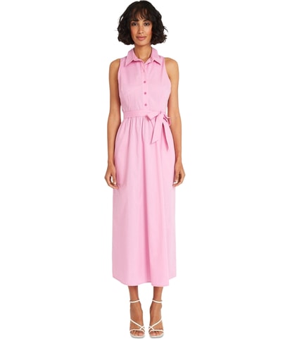 Solid Shirt Dress Maxi Dress