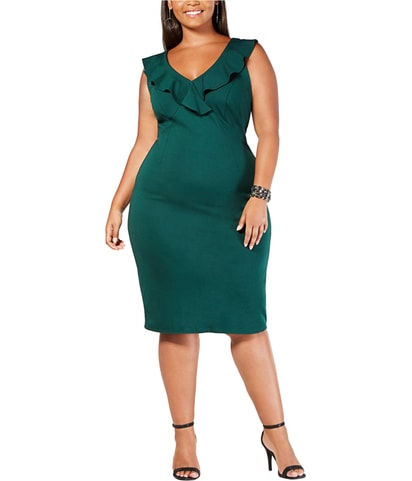 Ruffled Sheath Dress