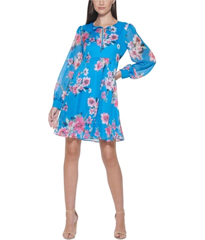 Tie-Neck Mini Dress